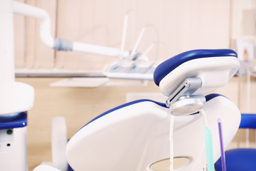 Dentist chair in modern clinic