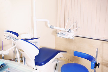 Interior of dental room in modern clinic