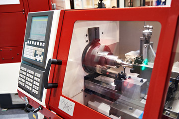Modern lathe with CNC