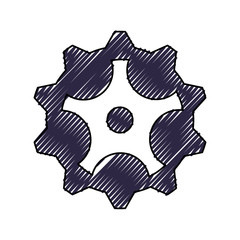 Gear machinery piece icon vector illustration graphic design