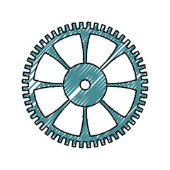 Obraz premium Gear machinery piece icon vector illustration graphic design
