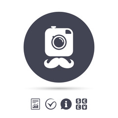 Hipster photo camera sign icon. Retro camera.