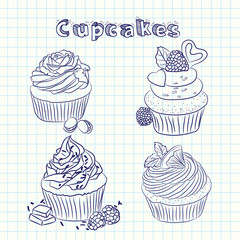 Vector scetch. Sheet background