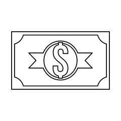 Billet of money icon vector illustration graphic design