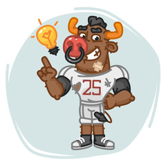 Bull Football Player Came Up With an Idea