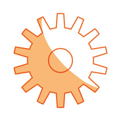 Gear machinery piece icon vector illustration graphic design