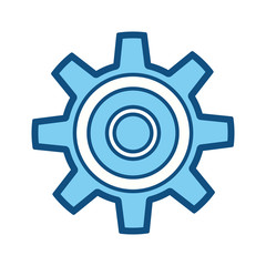 Gear machinery piece icon vector illustration graphic design