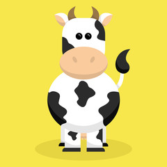 Ilustración vectorial - Vaca - Animales de granja