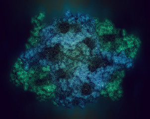 B-cell activating factor (BAFF, extracellular domain fragment) protein. Cytokine that acts as B cell activator. Target of the monoclonal antibody drug belimumab.  - obrazy, fototapety, plakaty