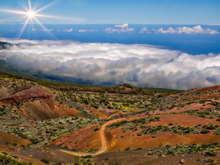 Hochbewölkung im Teide Nationalpar, teneriffa
