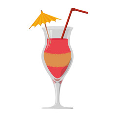 Delicious cocktail drink icon vector illustration graphic design