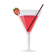 Delicious cocktail drink icon vector illustration graphic design