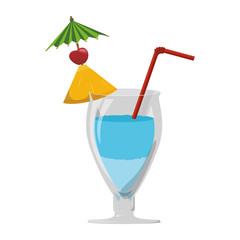 Delicious cocktail drink icon vector illustration graphic design