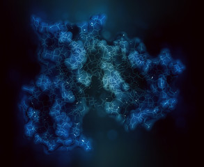 B-cell activating factor (BAFF, extracellular domain fragment) protein. Cytokine that acts as B cell activator. Target of the monoclonal antibody drug belimumab.  - obrazy, fototapety, plakaty