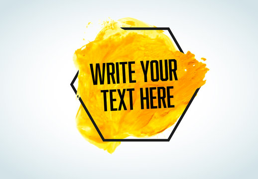 Text with Watercolor Background Graphic