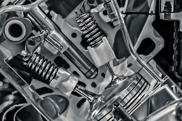 Fototapeta premium Close up shot of car engine