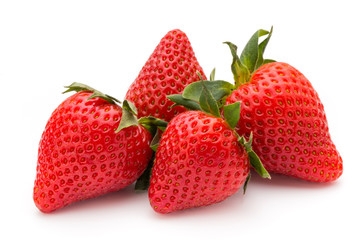 Strawberry isolated on white background. Fresh berry.