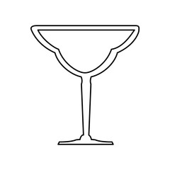 Cocktail glass cup icon vector illustration graphic design