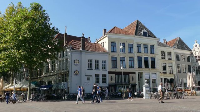 People walking on the Brink in Deventer