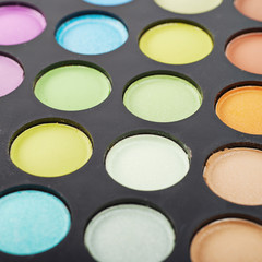 Close-up fragment of a make-up kit