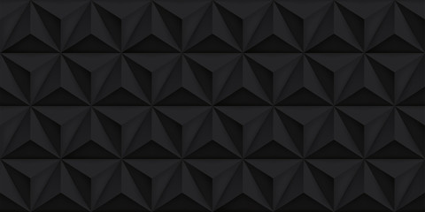 Vector triangles retro black background, mesh gradient, geometric wallpaper, dark pattern