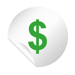 Runder Sticker - Dollar