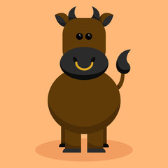 Ilustración vectorial - Toro - Animales de granja