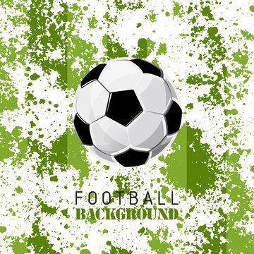 Football tournament poster sport soccer vector grunge illustration background