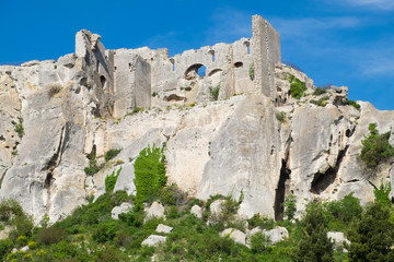 Fototapeta na wymiar France, Les Baux-de-Provence, ruins of fortress
