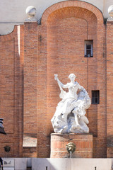 France,Toulouse,Rue Boulbonne, in front of St George place, La Fontaine Boubonne, Labatut fountain....