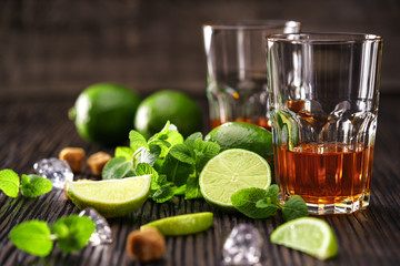 Two glasses of mojito