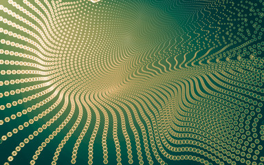 Abstract polygonal space low poly dark background, 3d rendering