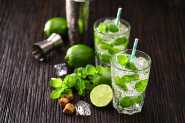 Made mojito cocktails