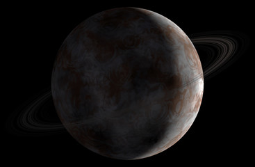 Gasplanet im Sonnenaufgang