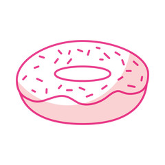 isolated delicious glaze donut vector illustration graphic design