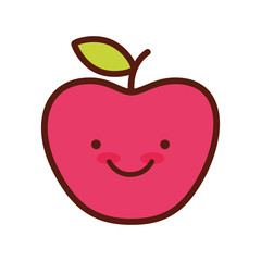 cute fruit apple vector illustration graphic design