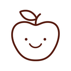 cute fruit apple vector illustration graphic design