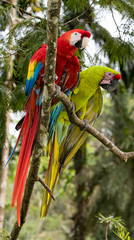 Scarlet & Great Green Macaw