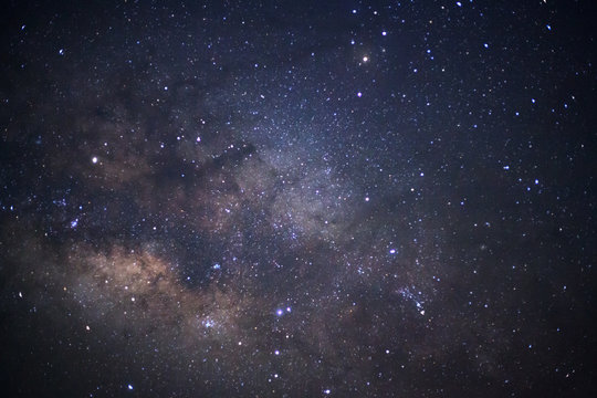 The center of the milky way galaxy,Long exposure photograph, with grain © sripfoto