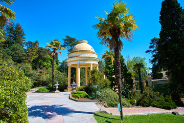 Sochi, Russia, MAY 12, 2017: Arboretum Park - Rotunda. Arboretum in Sochi. city park 