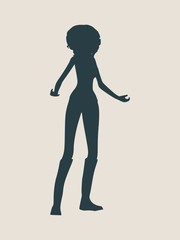 Sexy women silhouette. Fashion mannequin. Vector Illustration