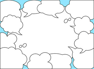 吹き出し　フレーム