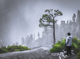 Storm in Glacier Point, Yosemite National Park, California, USA