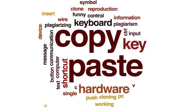Copy paste animated word cloud, text design animation.