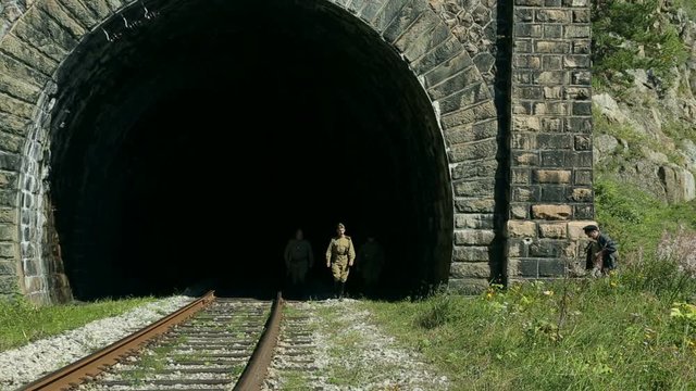 The army of the USSR. Soviet military patrol arrested the saboteur. Reconstruction of the Soviet army. Protection of railroad facilities. The TRANS-Siberian railway.