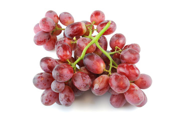 fresh red grape isolated on white background
