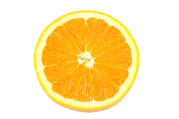 slice of fresh orange isolated on white background