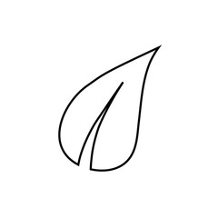 Fototapeta premium leaf icon over white background. vector illustration