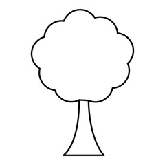 tree icon over white background. vector illustration