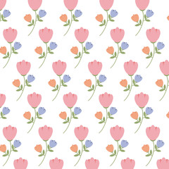 spring flowers background image vector illustration design